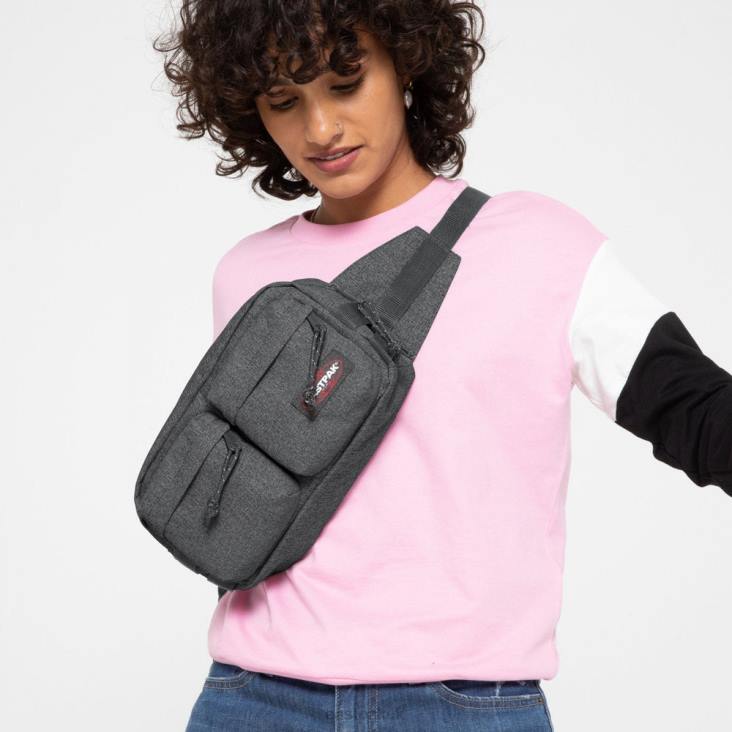 Eastpak Bumbag Double Black Denim LTZJ297 Bags
